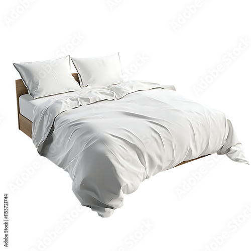 duvet isolated on white background full depth of field 