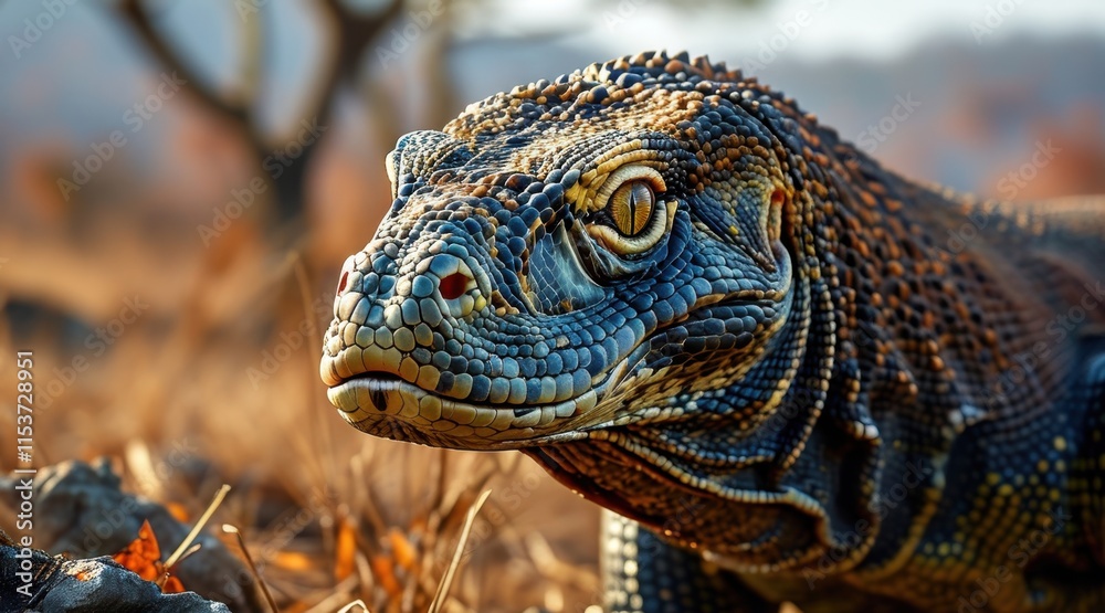 Fototapeta premium Close-Up of a Komodo Dragon .