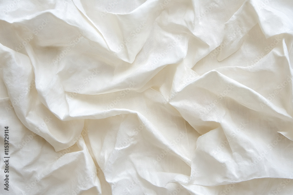 Obraz premium white silk fabric and isolated background