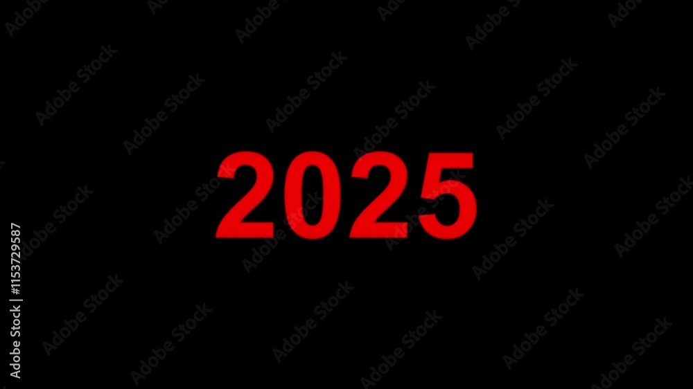 Timeline Scroll from 2015 to 2025 on Black Background . Timeline Scroll from 2015 to 2025 on Black Background .