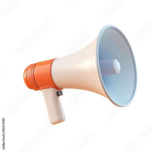 Megaphone icon 3d rendar isolated on transparent