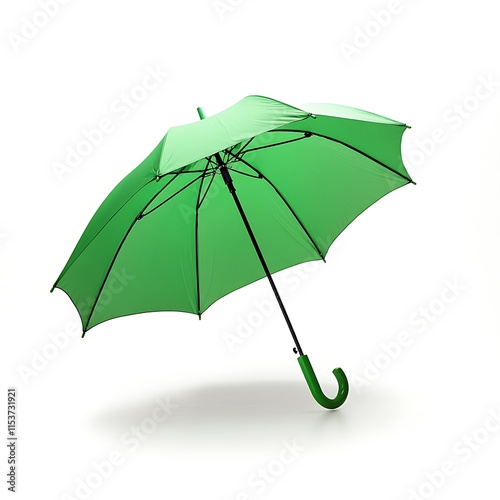 Adjustable green umbrella accessory studio setting product photography minimalist style versatile design photo