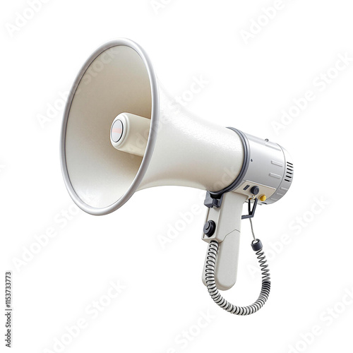 Megaphone icon 3d rendar isolated on transparent