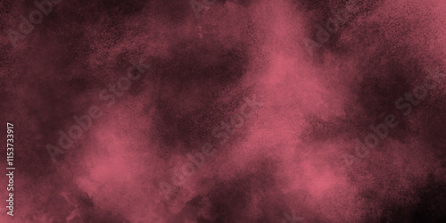 : Abstract bloody grunge overlays fog isolated on black background. Scary Red and black horror red grunge texture and old wall texture effect powder color explosion background. Dark red slate backgrou