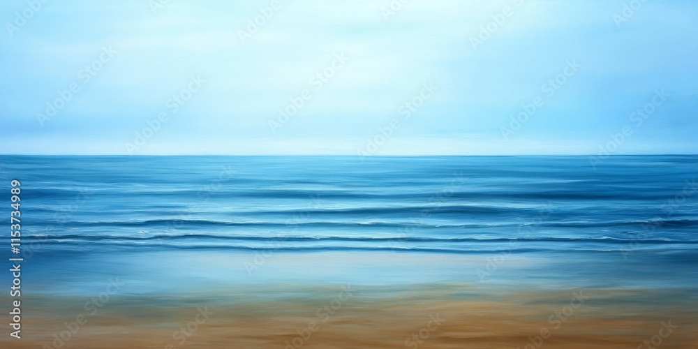 Obraz premium Serene still moments captured at the beach, showcasing the tranquility and beauty of stillness by the water s edge, perfect for evoking a sense of relaxation and peace at the beach.
