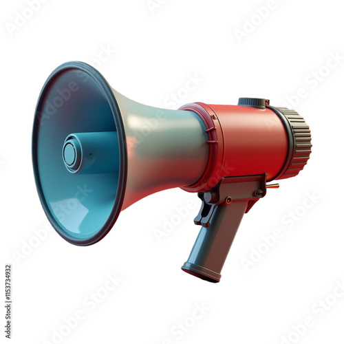 Megaphone icon 3d rendar isolated on transparent