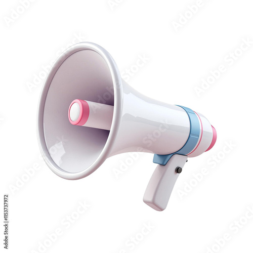 Megaphone icon 3d rendar isolated on transparent