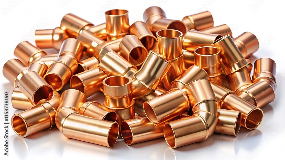 Whimsical Copper Elbow Square: Close-Up Still Life Photography Whimsical Copper Elbow Square: Close-Up Still Life Photography