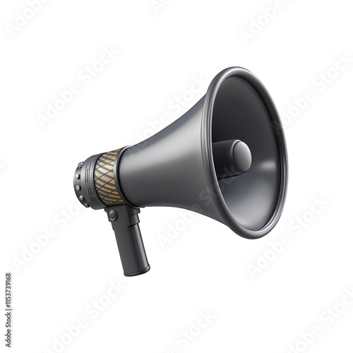 Megaphone icon 3d rendar isolated on transparent
