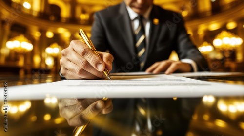 Government official reviewing tax policies