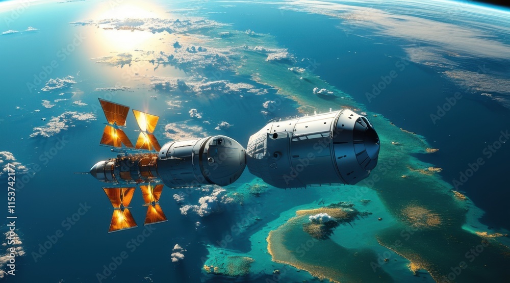 Obraz premium Satellite in Orbit .