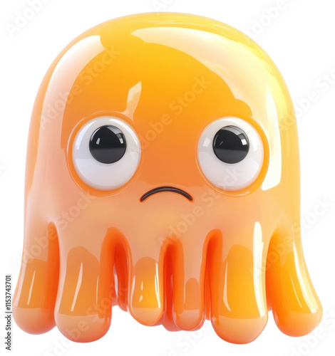 PNG Jelly monster illustration creature cartoon.