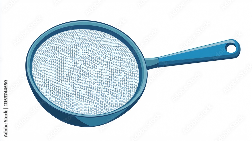 Professional Mesh Skimmer Strainer Vector Isolated Illustration Professional Mesh Skimmer Strainer Vector Isolated Illustration