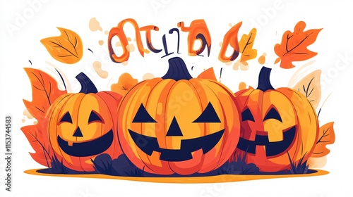 October 31 Halloween Calendar Vector Isolated Illustration photo