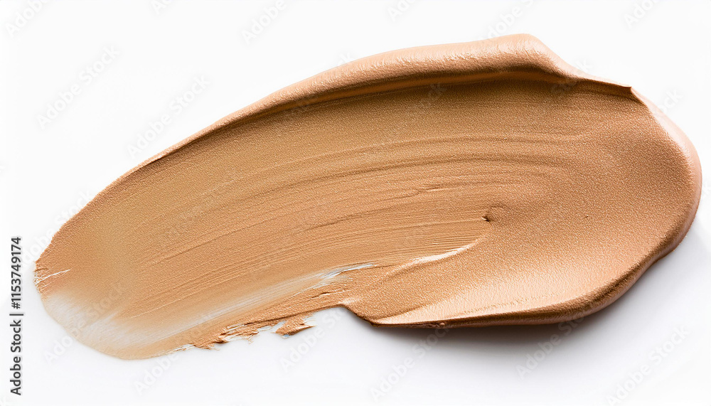Beige foundation smudge on light background. Make-up smear. Beauty and cosmetics concept. Beige foundation smudge on light background. Make-up smear. Beauty and cosmetics concept.