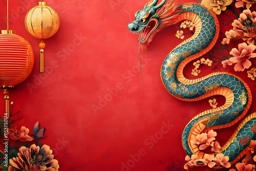 Wallpaper Mural This sentence incorporates elements like Golden dragon art, wall, floral pattern, Christmas celebration, and hints at the vintage and decorative nature of the image Torontodigital.ca