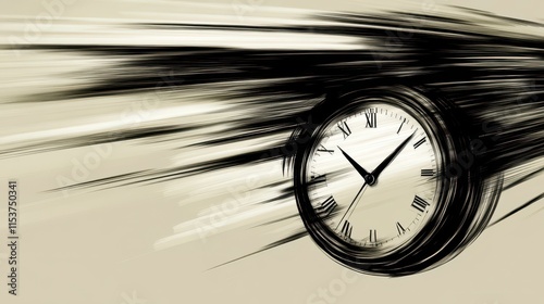 Time in Motion - Abstract Clock Illustration photo