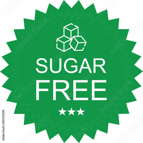Sugar free sticker, sugar free label