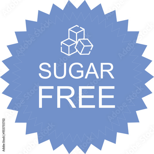 Sugar free label, sugar free sticker