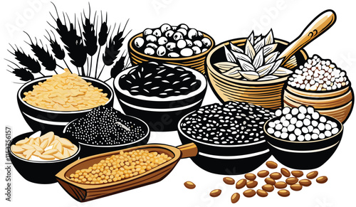 Healthy Food Vector - Organic Ingredients Pack
