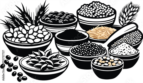 Healthy Food Vector - Organic Ingredients Pack