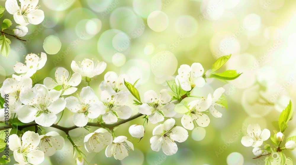 A beautiful white flower with green leaves is the main focus of the image A beautiful white flower with green leaves is the main focus of the image