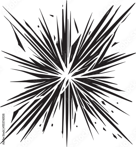 Wallpaper Mural Glass Crack shape element silhouette vector illustration isolated on a white background Torontodigital.ca