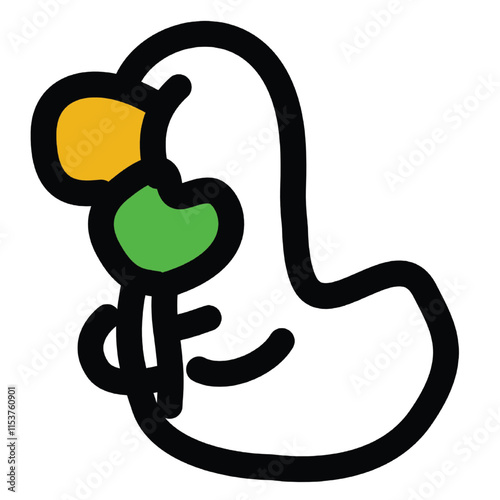 illustration of various funny duck behaviors with line art theme