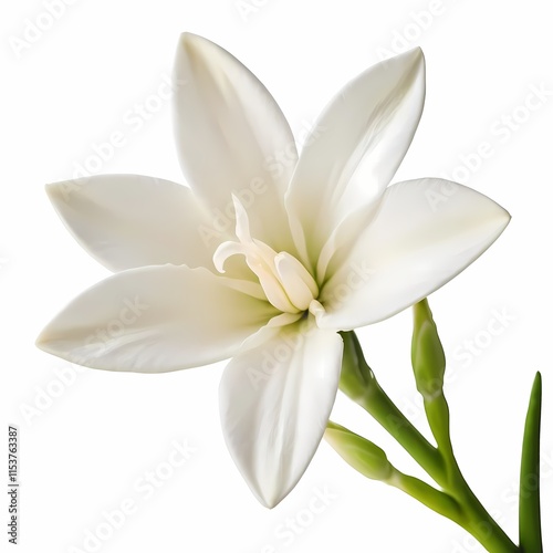 Tuberose flower isolated on white background