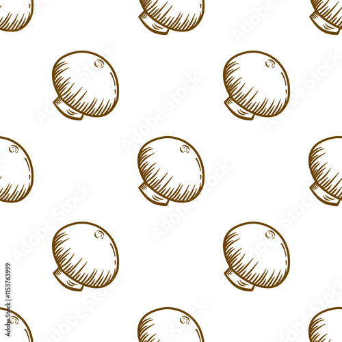 mushrooms pattern background. vintage mushroom pattern background. mushroom doodle pattern background.