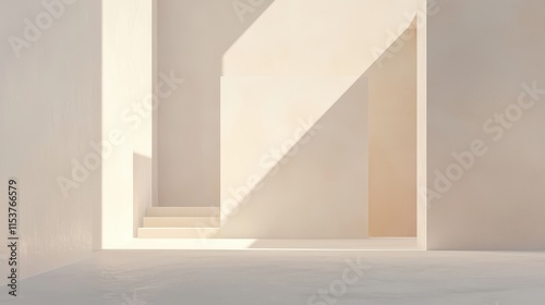 Wallpaper Mural Minimalist interior architecture with soft lighting and geometric shapes showcasing serene space and modern design aesthetics Torontodigital.ca