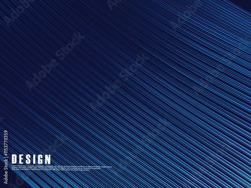 Premium blue background design with curved line pattern. Vector template for digital luxury banner, invitation, voucher, certificate, etc.