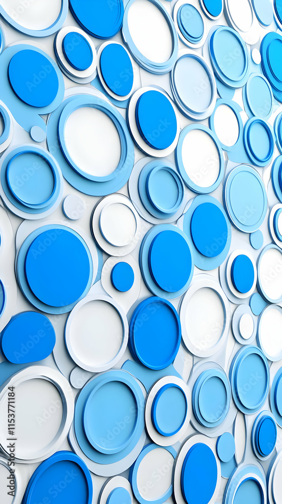 Abstract 3D Blue Circle Background Abstract 3D Blue Circle Background