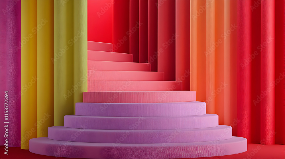 Abstract 3D Staircase Illustration Abstract 3D Staircase Illustration
