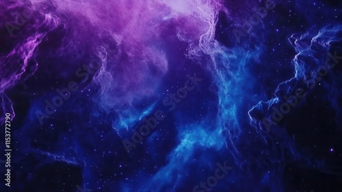 Wallpaper Mural cosmic space background with deep blue and purple nebula patterns creating stunning galaxy environment for modern digital art design Torontodigital.ca