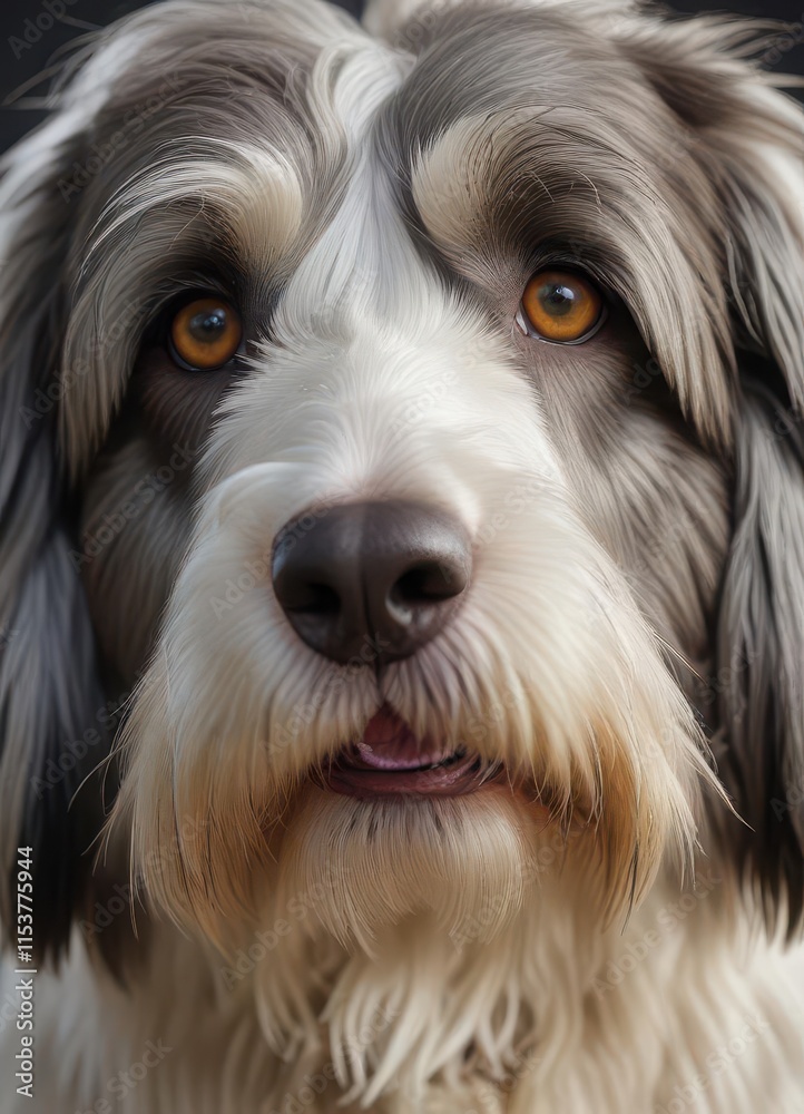 Soft fur and expressive eyes of Bearded Collie , pet, fluffy Soft fur and expressive eyes of Bearded Collie , pet, fluffy