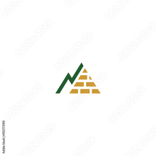 pyramid logo design template. grow up business marketing and finance logo design
