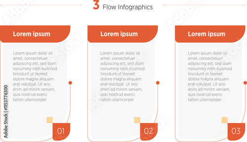 Three rectangular elements placed in horizontal row. Concept of 3 steps of business development process. Simple infographic design template. Modern linear vector illustration for report.