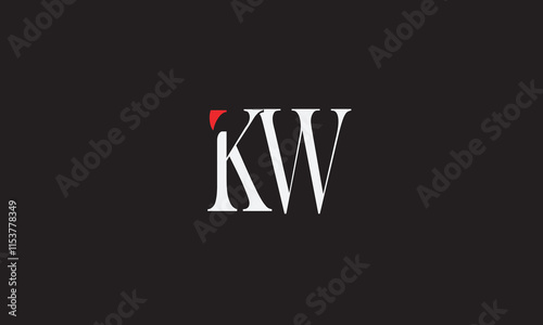 KW, WK, W, K Abstract Letters Logo Monogram	