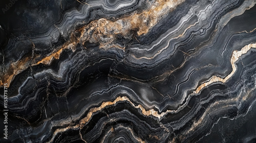 Fototapeta premium dramatic dark slate texture rich black and grey natural stone background with intricate mineral patterns and luxurious surface detail