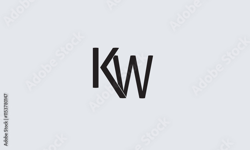 KW, WK, W, K Abstract Letters Logo Monogram	