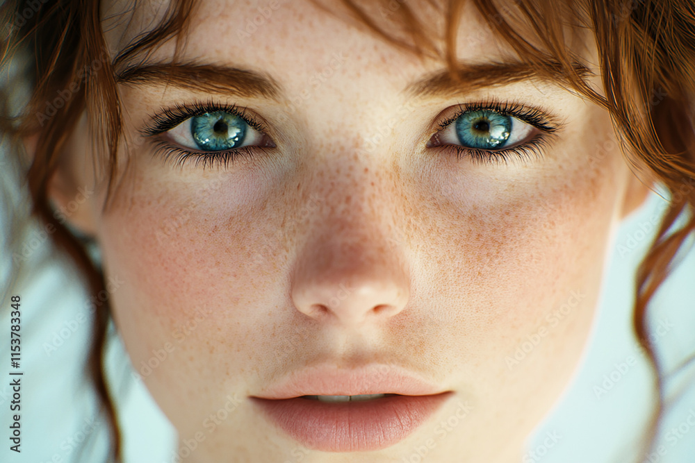 Fototapeta premium Close-up photo of beautiful woman