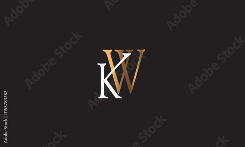 KW, WK, W, K Abstract Letters Logo Monogram	