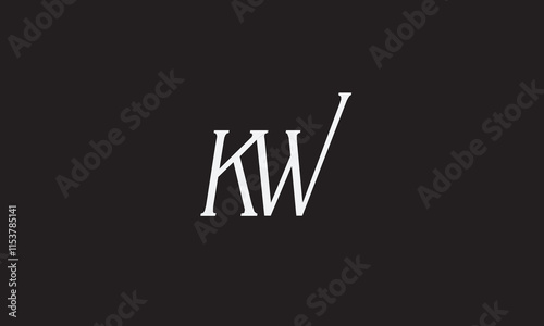 KW, WK, W, K Abstract Letters Logo Monogram	