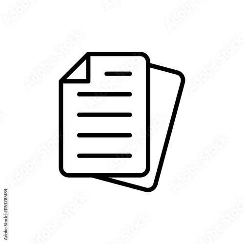 Document icon vector. Paper sign and symbol. File Icon