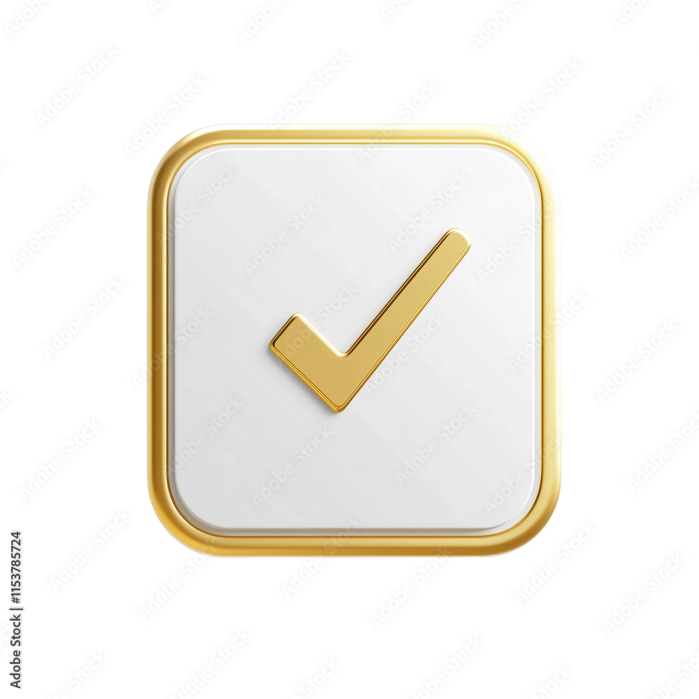 Golden coin with checkmark icon on white background,PNG,clipart,transparent,flat icon. Golden coin with checkmark icon on white background,PNG,clipart,transparent,flat icon.