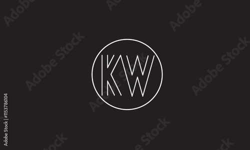 KW, WK, W, K Abstract Letters Logo Monogram	