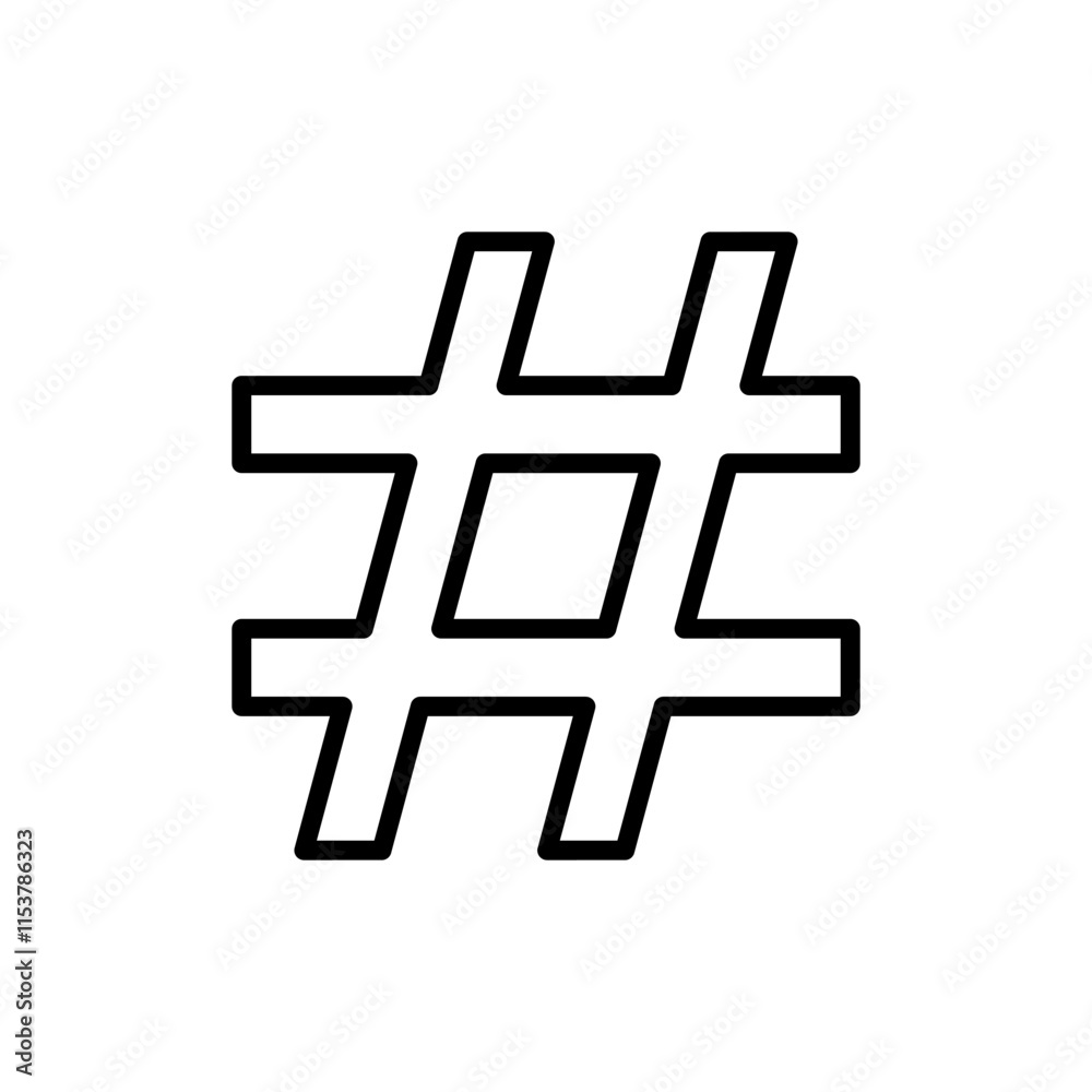 Fototapeta premium Hashtag icon vector. hashtag sign and symbol