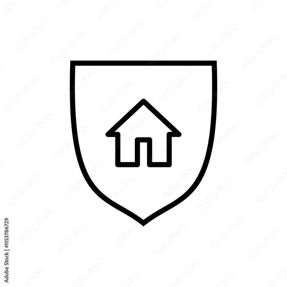 house insurance icon vector. house protection sign and symbol house insurance icon vector. house protection sign and symbol