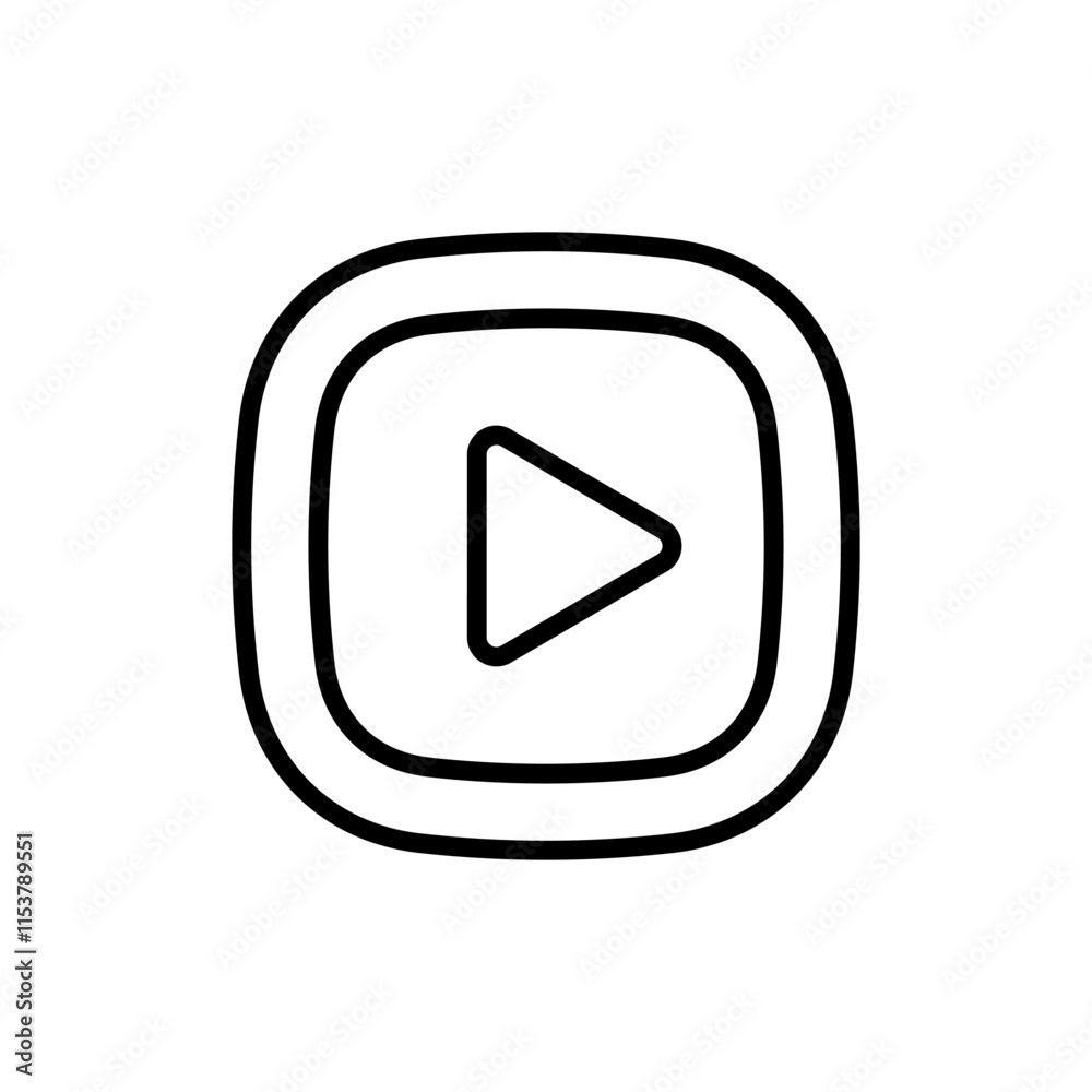 Play icon vector. Play button sign and symbol Play icon vector. Play button sign and symbol